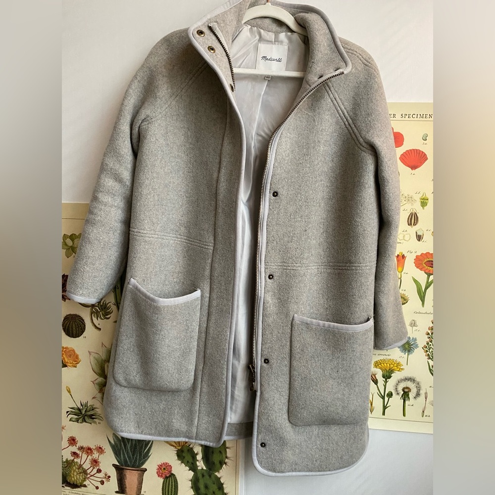 Madewell Estate Cocoon Coat Light Heather Grey XXS **SOLD OUT!**